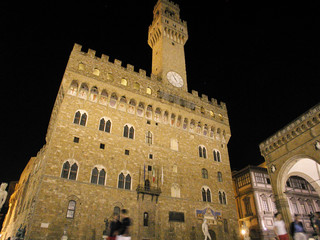 Fototapeta na wymiar Palazzo Vecchio - Piazza della Signoria - Firenze Toscana Italia