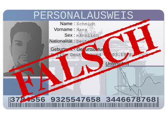 personalausweis (falsch) - obrazy, fototapety, plakaty