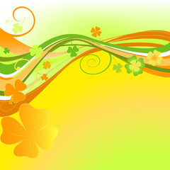Fototapeta na wymiar orange floral background