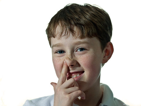 Boy Scratching Nose