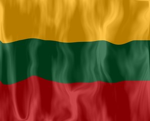 lituanie drapeau froissé