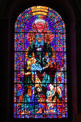 Stain glass inside the Canterbury Cathedral