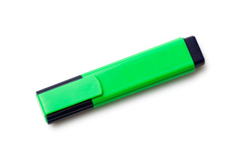 isolated green textmarker