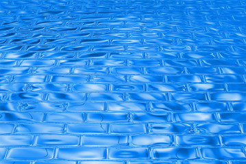 Fototapeta premium ripple on clear blue water