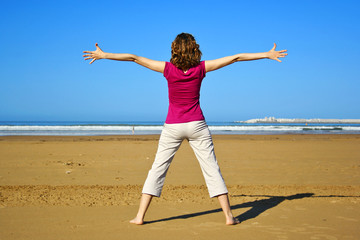 Fitness in the beach
