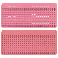 Retro punched cards - pink