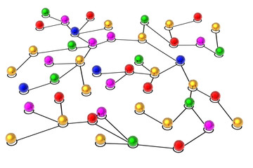 Obraz premium 3d network connections