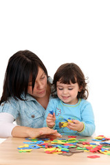 Fototapeta premium zabawa z matką