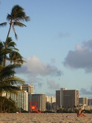 Naklejka premium Offices by the beach