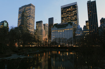 Fototapeta na wymiar Manhattan sunset