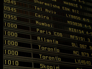 Obraz premium arrival board at airport