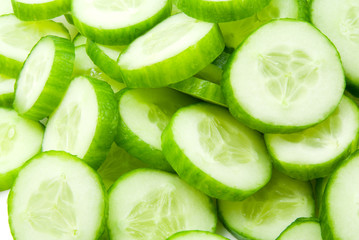 slices of fresh cucumber