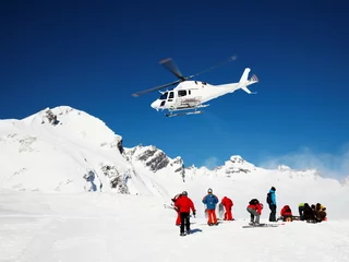 Rolgordijnen Heli-Skiing © rcaucino