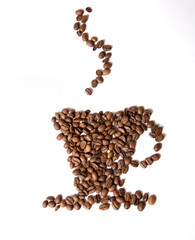 Coffee cup made of beans