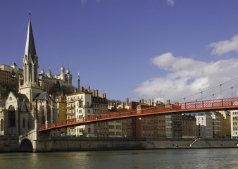 Fototapeta na wymiar Francja, Lyon lub Lyonie: widok na stare miasto 