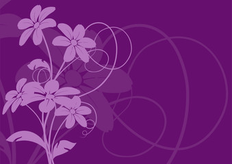 vecteur série - bouquet de fleurs sur fond violet