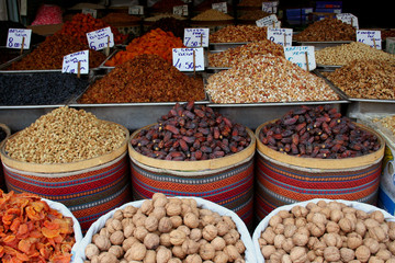 Appetizers on display at bazaar