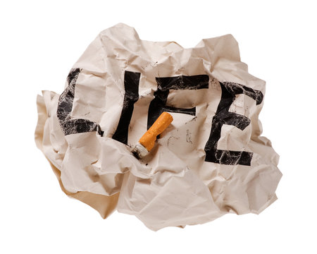 Life and Cigarette. Conceptual image