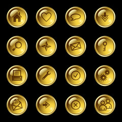 Gold drop web icons