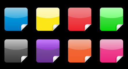 8 nice glossy stickers with foldup