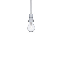 An incandescent light bulb isolated on white