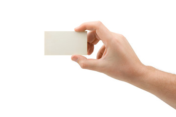 Obraz premium Paper card in hand