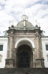 cathedral national on plaza grande quito ecuador