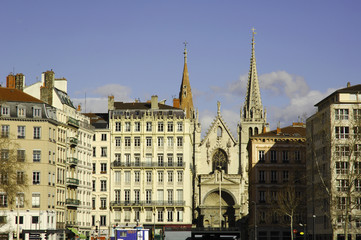 Fototapeta na wymiar France; Lyon or Lyons: view of the Saint Nizier church