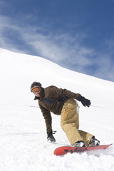 Fototapeta na wymiar Extreme Snowboarding