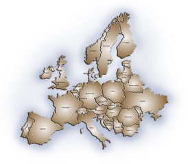 Europa Karte © Tanja Bagusat