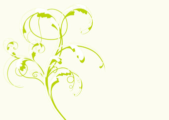 vecteur série - floral design - plante en courbes vectorielles