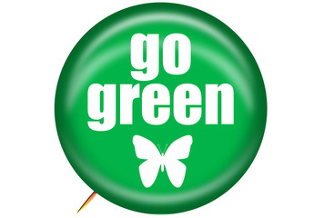 Go Green Butterfly Pin