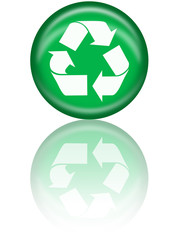 Recycle Button with Reflection