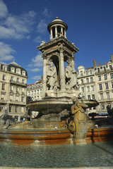 Fototapeta na wymiar France; Lyon; Lyons; place des jacobins fountain