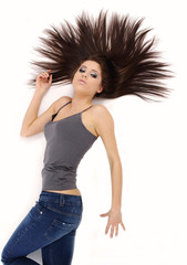 woman with long hair
