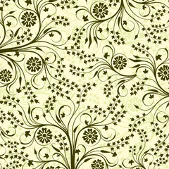 Decorative floral pattern, vector illustration 