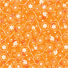 Decorative floral pattern, vector illustration 