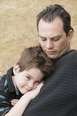 Fototapeta premium Man and Boy Relax