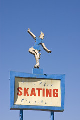 OLd roller skating sign