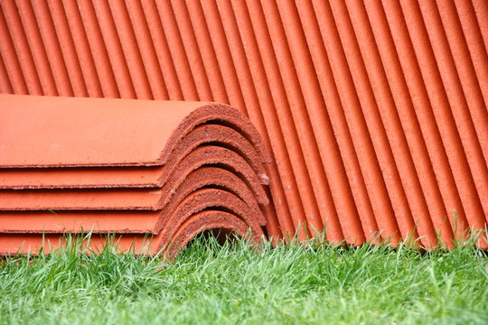 Stack of roof-tiles