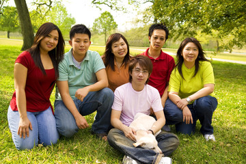 Group Of Asian Teens