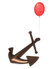 Balloon adhered to an anchor © anoshkin