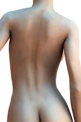 Zelfklevend Fotobehang Woman's Back (3D render) © StudioAraminta