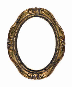 Rusty gold ornate picture frame