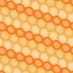 Orange 3D tiles. Seamless vector pattern