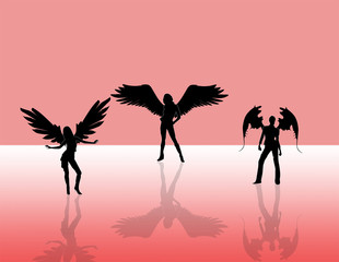 3 angels dancing