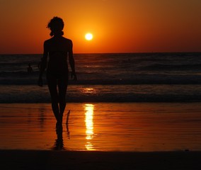 siluet beautiful woman