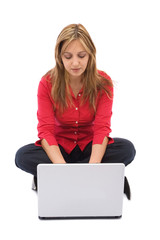 businesswoman with laptop
