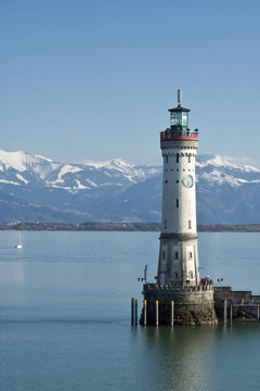Leuchtturm am Bodensee in Lindau