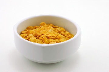 Cornflakes in bowl